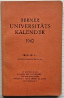 Neuwertiger Berner Universitäts-Kalender 1962
