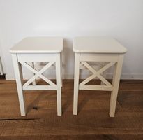 2 Nachttische/ Beistelltische weiss Holz guter Zustand