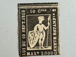 1859 Genf Stempelmarken, ungebraucht