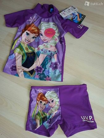 UV Shirt mit Badehose, Eiskönigin 80 / 86 Disney Frozen