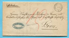 Faltbrief von Schwarzenburg nach Bern 1874