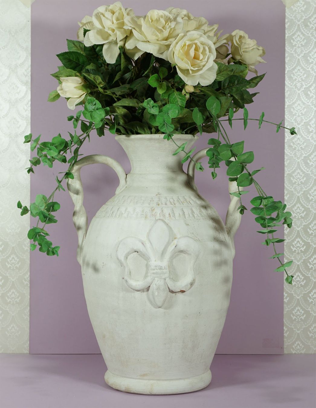 Vasi & Recipienti: wunderschöne handgearbeitete Bodenvase mit Liliendekor – Usato da Meggen venduto da Trouvaillen 1