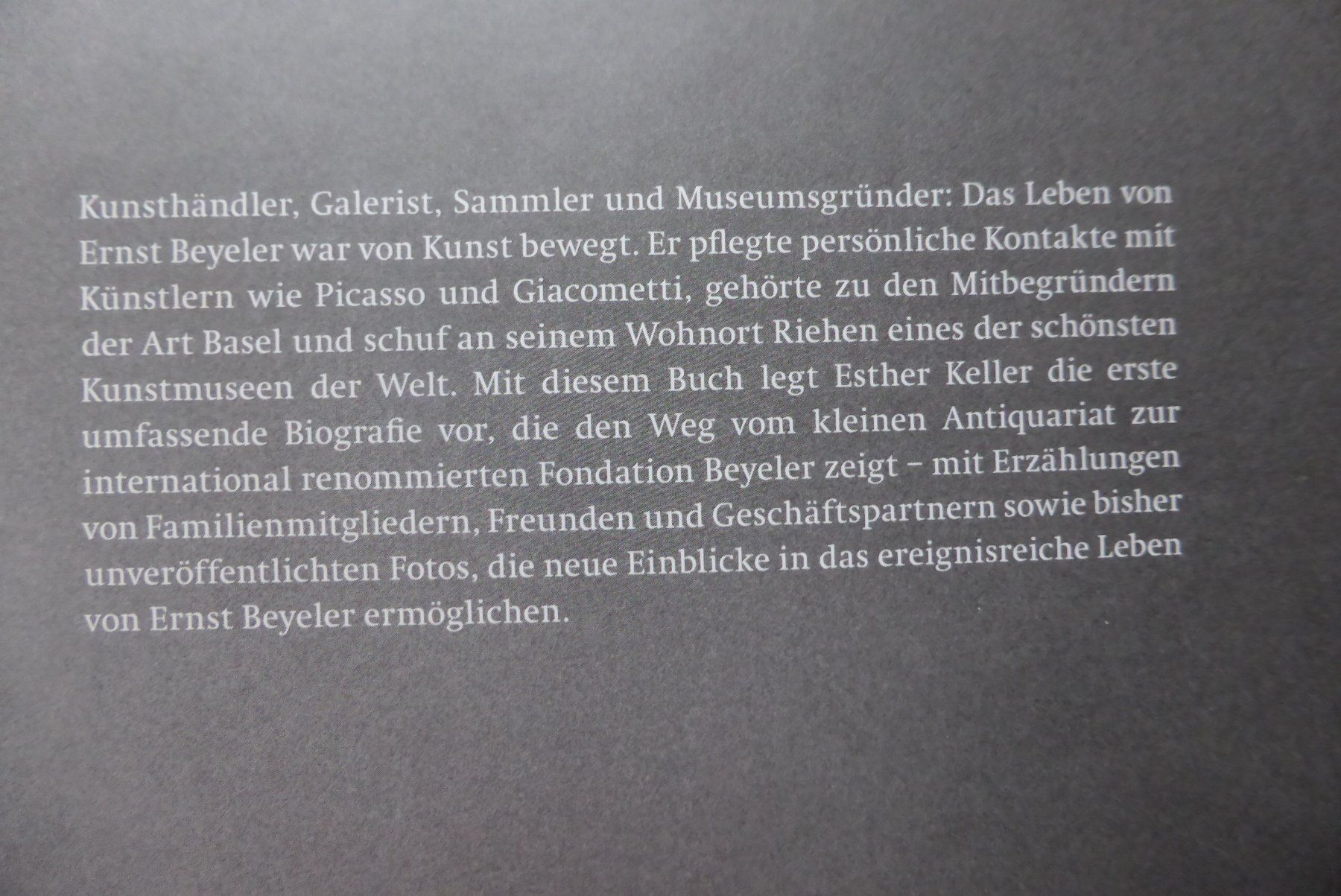 Libri: Ernst Beyeler - Von Kunst bewegt – Nuovo (secondo la descrizione) da Brunnadern venduto da lesezirkel 2