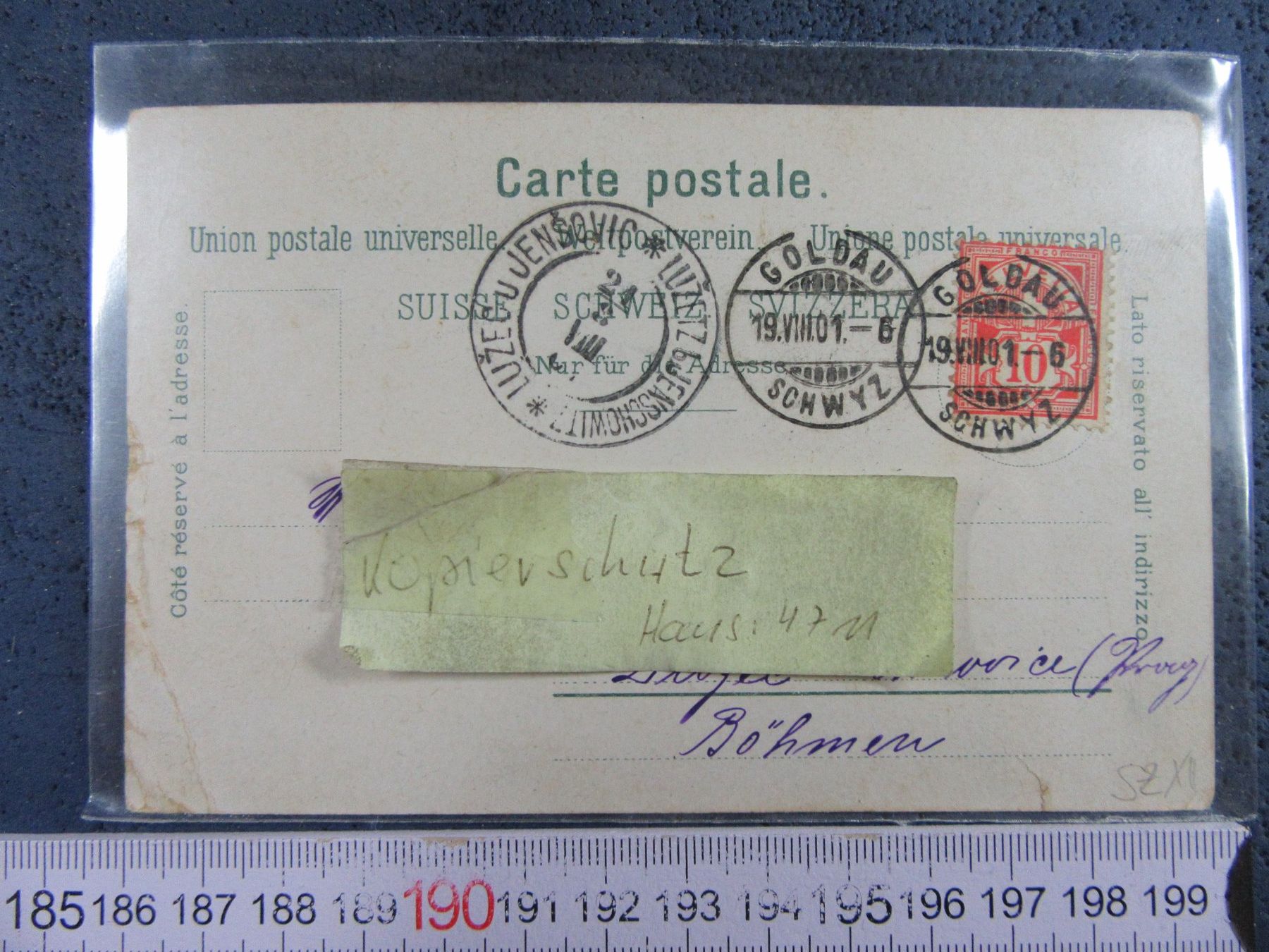 Ansichtskarten: GOTTHARD-EXPRESS DAMPFZUG 1901BUG – Gebraucht aus Ettingen von Hausi4711 2