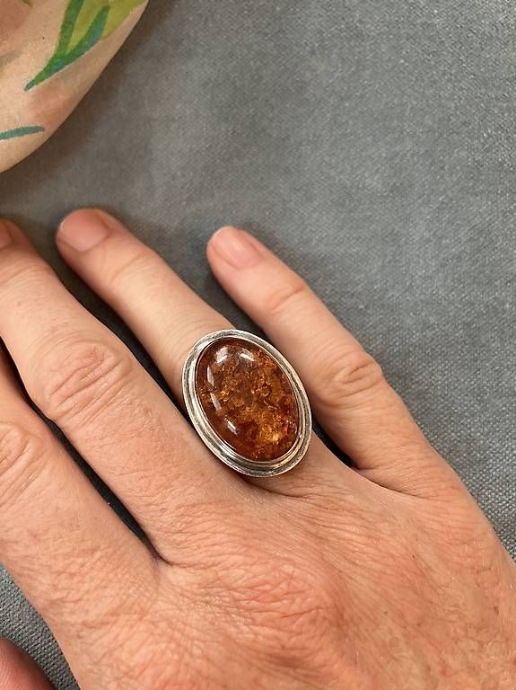 Bagues: Bernstein-Ring, 925 Silber – D'occasion à St. Gallen par jbr_q7tx 3