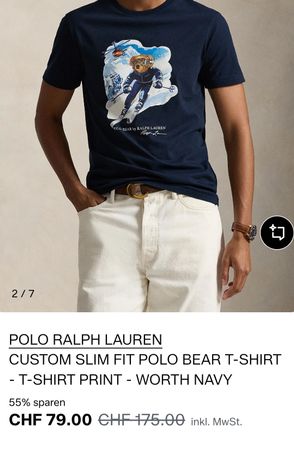 Orginale Polo Ralph Lauren, Polo Bear T-Shirt Grösse S