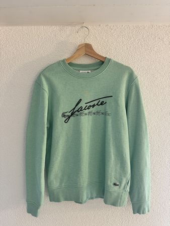 Lacoste Pullover grün Logodruck Grösse M guter Zustand