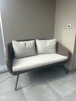 Gartensofa mit Kissen, in gutem Zustand 2-Sitzer