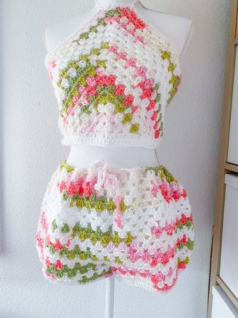 Gehäkeltes Sommer Top + Shorts Set 🌸