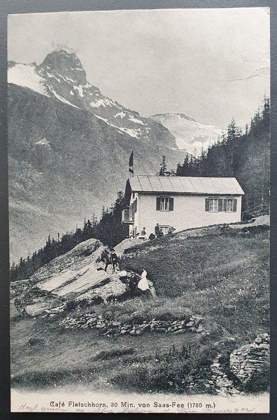 Ansichtskarten: Café Fletschhorn 1926 – Gebraucht aus Kreuzlingen von Rschweiz1