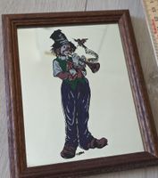 Vintage Spiegel mit Clown Motiv - Einzigartiges Sammlerstück
