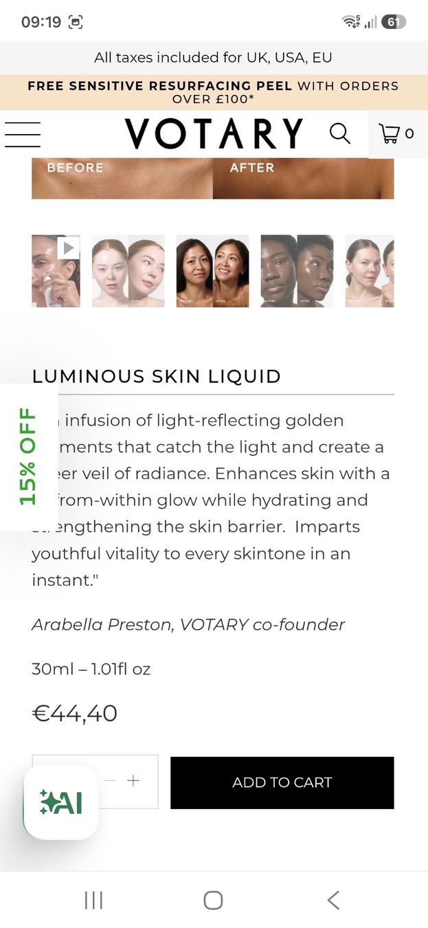 Make-up: VOTARY Luminous Skin Liquid – Nuovo e nell'imballaggio originale da Uerkheim venduto da Pod23 4