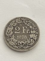 Seltene Schweizer 2 Fr. Münze von 1878 - Helvetia Silber Sam