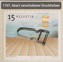 ST12) 1107, Abart verschobene Druckfarben selten