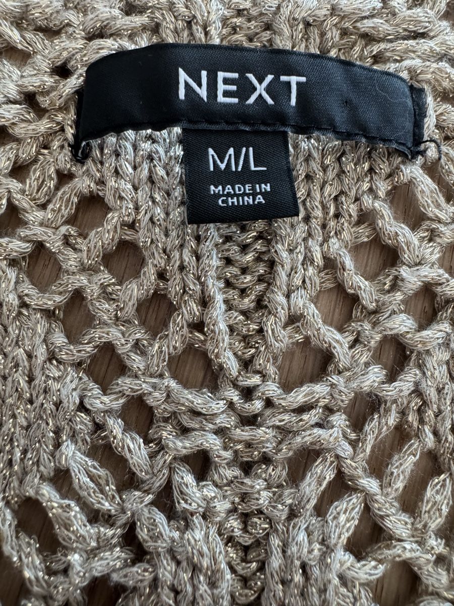 Next Top: Next Top Fransen Weste, Grösse M/L, Gold metallic – Nuovo (secondo la descrizione) da Winkel venduto da Schorley 2