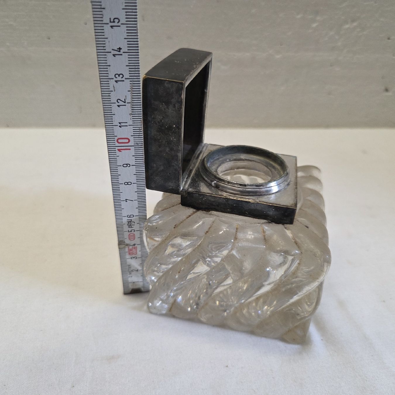 Altro in Antiquarato & Arte: Antikes Tintengefäss Glas Sterling Silber Deckel ??? – Usato da Stans venduto da Ducati16 2