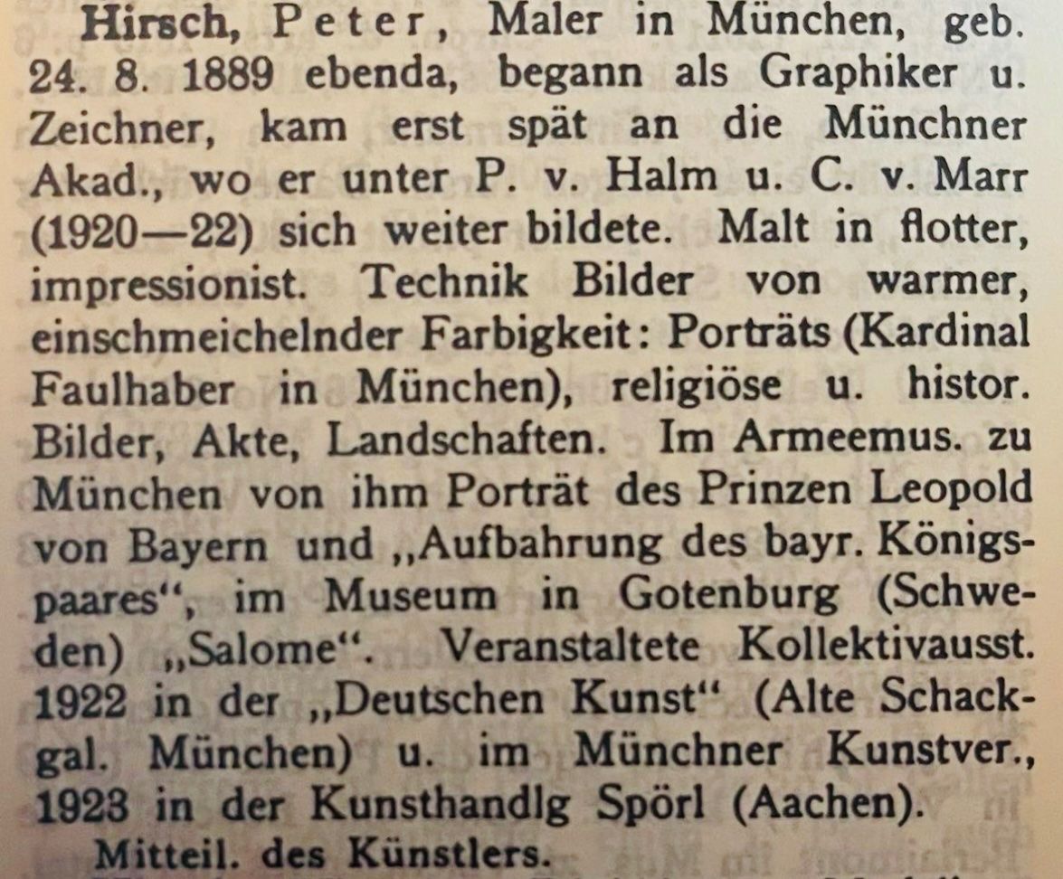 Gemälde: Hirsch Peter (1889-1978) – Gebraucht aus Grosshöchstetten von Perle1951 4