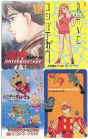 4 japanische Manga/Comic Telefonkarten