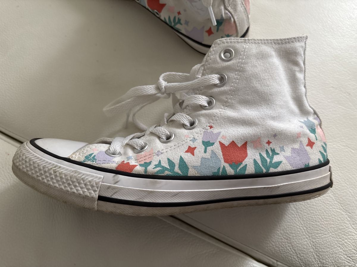 Converse Damenschuhe: Converse All Stars Gr.37 Blumenmuster Sneaker – Gebraucht aus langenthal von rundholz7 3