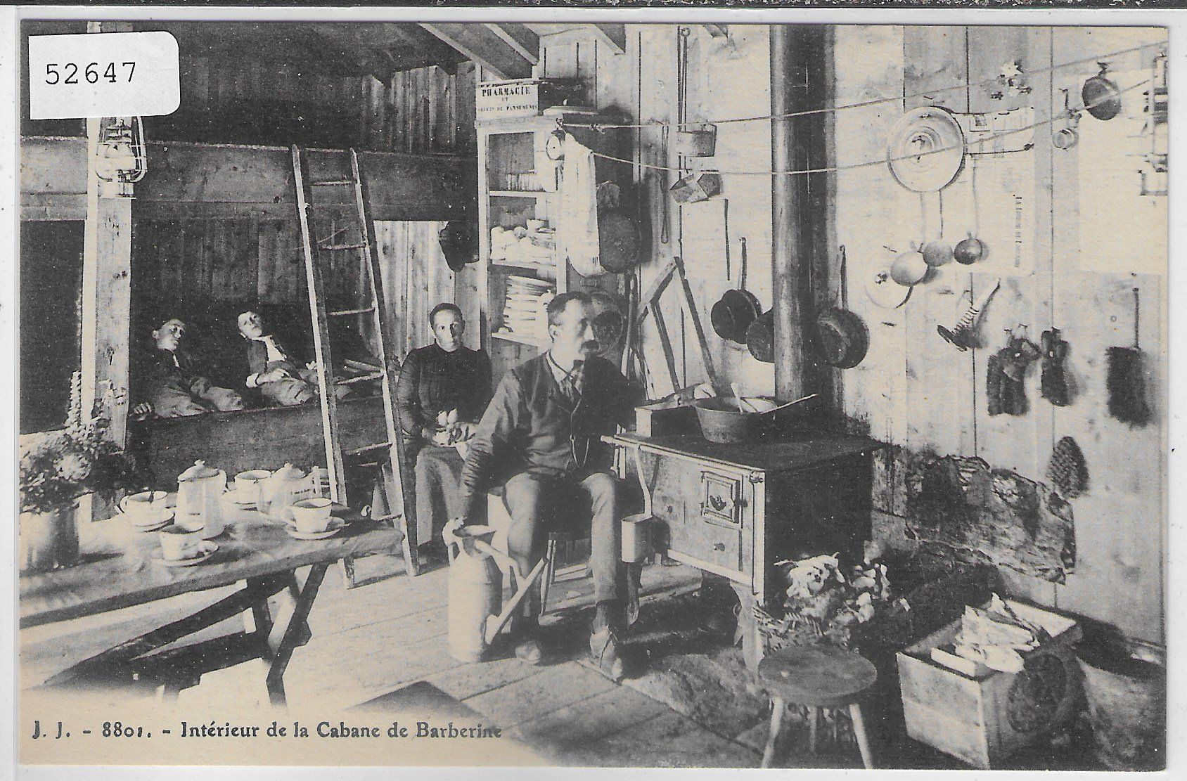 Ansichtskarten: Interieur de la Cabane de Barberine – Gebraucht aus Ettingen von Kartenplanet