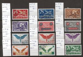 Lot CH Flugpost Marken 1923 - 1940 : KP 820.--