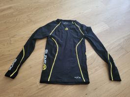SKINS A200 Langarmshirt Herren Schwarz Gelb Grösse S