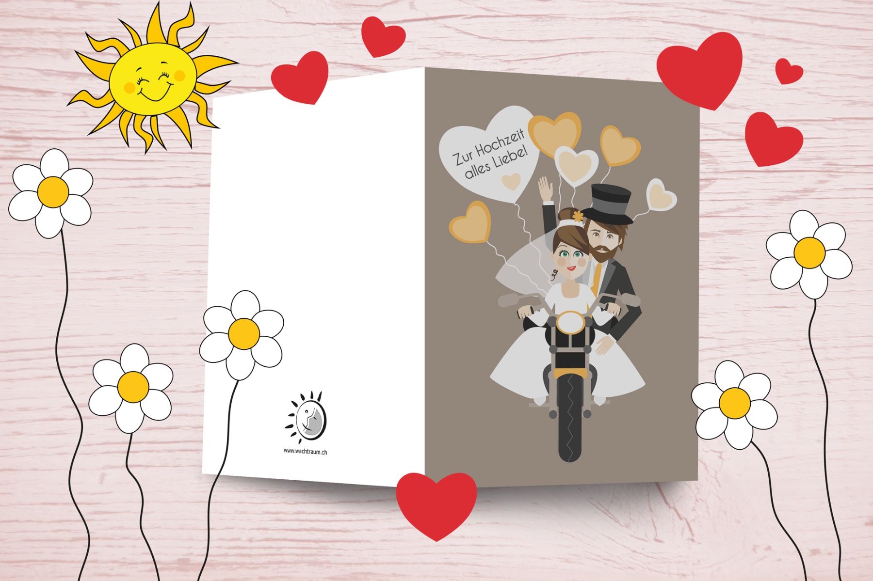 Cartoline: Hochzeitskarte braun A6  - selbstgestaltet – Nuovo e nell'imballaggio originale da Oberengstringen venduto da Cybi68