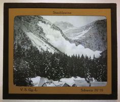 Glasdia Schweiz: Staublawine, um 1930