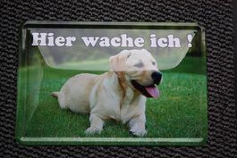Blechschild-GOLDEN RETRIEVER-HIER WACHE ICH