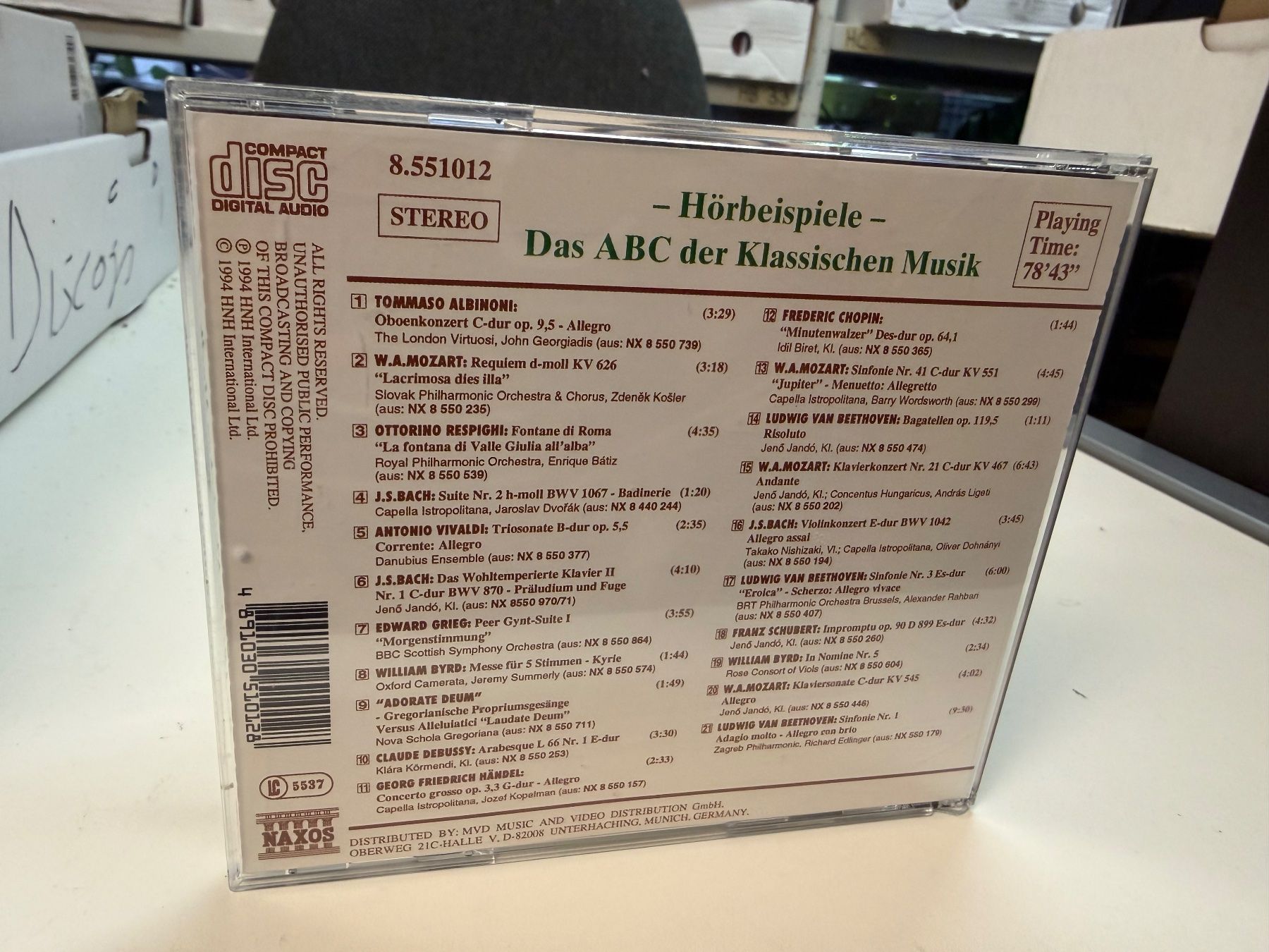 CD: Das ABC der Klassischen Musik - HG41D – Usato da Küsnacht ZH venduto da swisssales.net 1