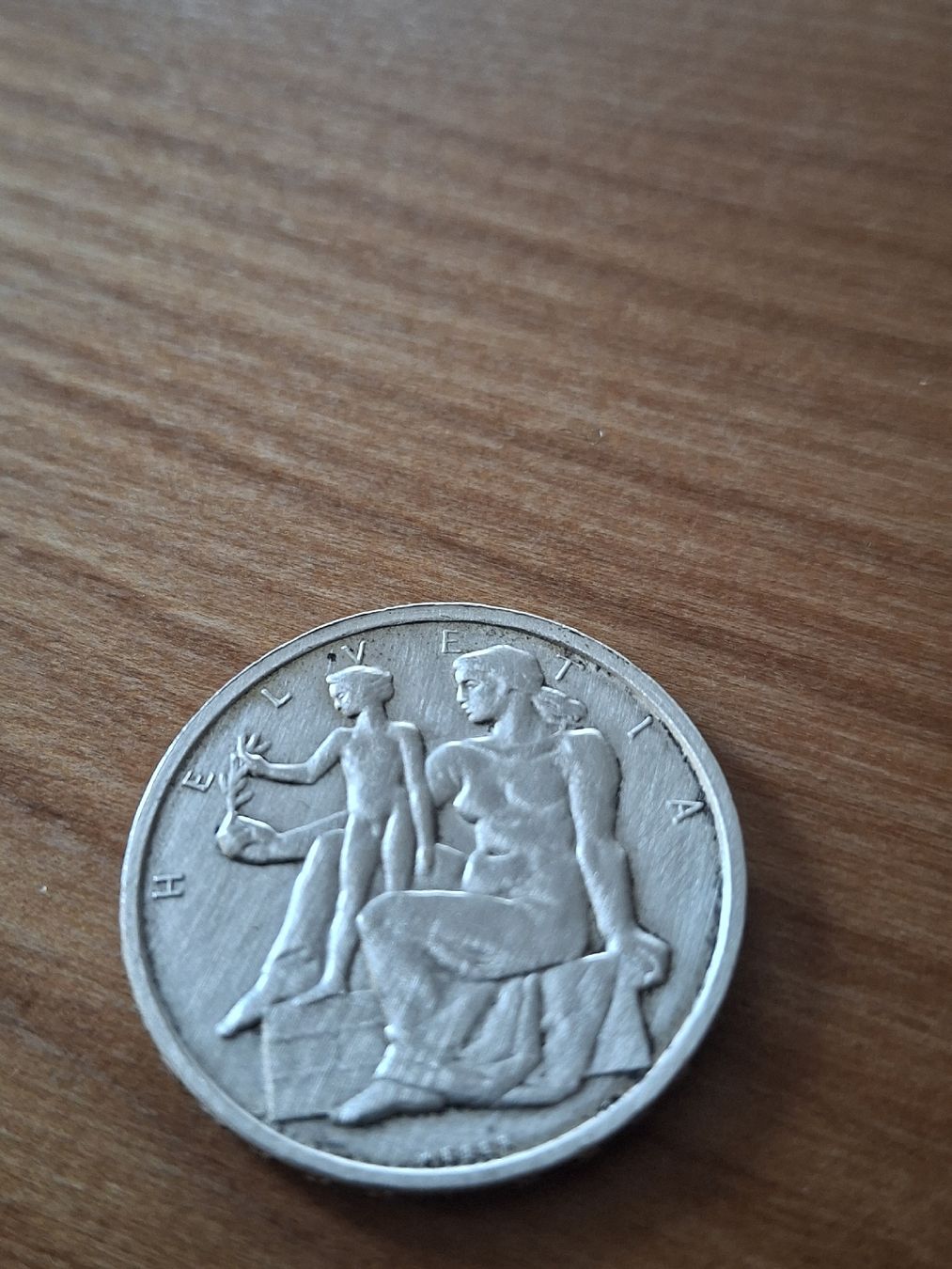 Alle Münzen: alte 5Fr.silber Münze 1948 – Gebraucht aus Ganterschwil von HeidiuPeter 4