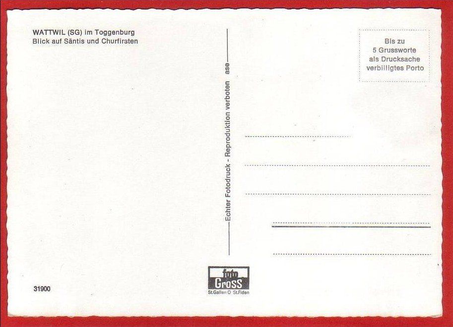 Cartes postales: WATTWIL GROSSFORMAT – D'occasion à Grüningen par Kartenlaube 1