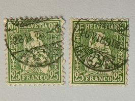 Sitzende Helvetia #55a gestempelt