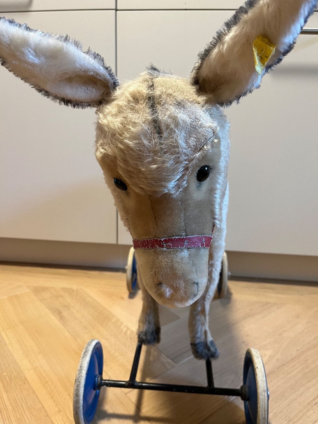 Steiff Spielzeuge: Steiff Rädertier ESEL, Mohair, Stimme, herzig – Gebraucht aus Winkel von Tongabonga 1