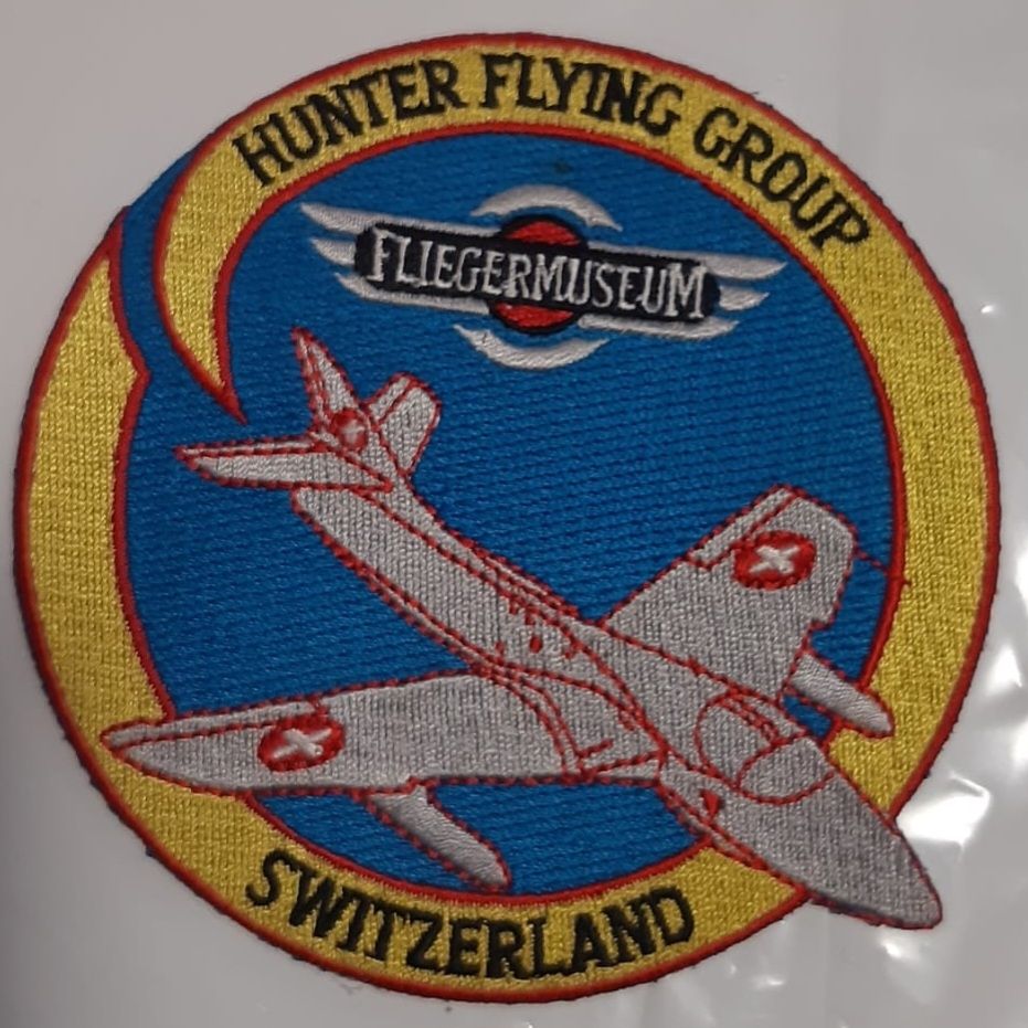 Schweizer Armee Toppe: Hunter Flying Group Fliegermuseum Switzerland Patch! – Nuovo e nell'imballaggio originale da Derendingen venduto da Nellino01