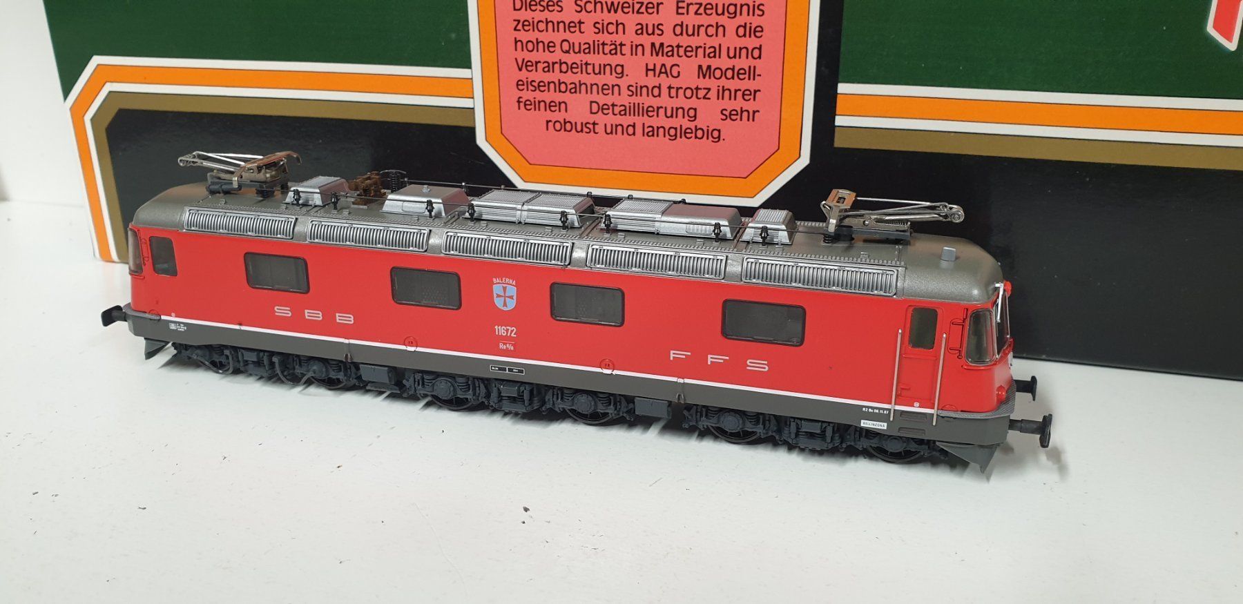 Hag Trains électriques: Hag SBB Re6/6 Balerna H0/AC Nr. 207 – Neuf (Voir description) à Neuenhof par ludovicco 1
