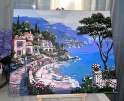 Fertig gemahlenes Malen nach zahlen Bild