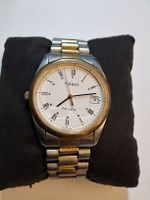 Tissot PR 100 Uhr bicolor Edelstahl gebraucht Krone links 