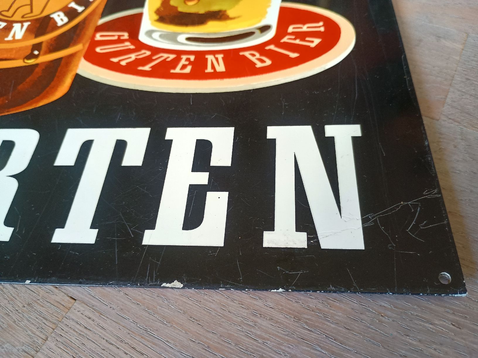 Gurten Bier Insegne: Vintage Gurten Bier Blechschild  – Usato da Kirchlindach venduto da Chantalone 5