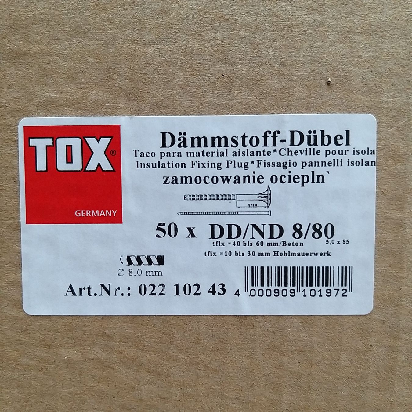 Alle Werkzeuge: Chevilles d'isolation TOX 8/80, Dämmstoff-Dübel – Neu und originalverpackt aus Onnens VD von Bleuet06 1