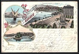 Litho Genève, Vue de Genève et Monumen
