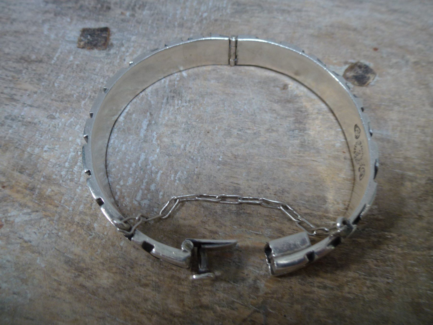 Bracciali & Braccialetti: Armreif Silber Kroko-Look / Mexico – Usato da Esslingen venduto da FetteSchnecke 4