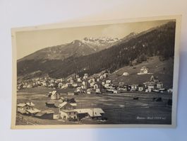 Postkarte Davos-Dorf mit Bergen, 1927, guter Zustand R36