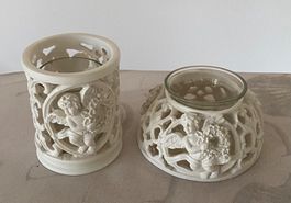 Windlicht, 2-teilig, Shabby Chic