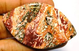 Cabochon L-2165 – Leopardenfell Jaspis 55x34mm – 61 Karat
