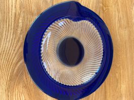 Blaue Riedl Glasschale