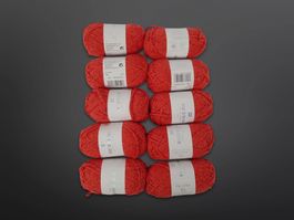 RICO DESIGN glänzendes Garn Rot 10 Stk.