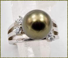 Ring South Sea - Muschelkernperlen 925 Silber