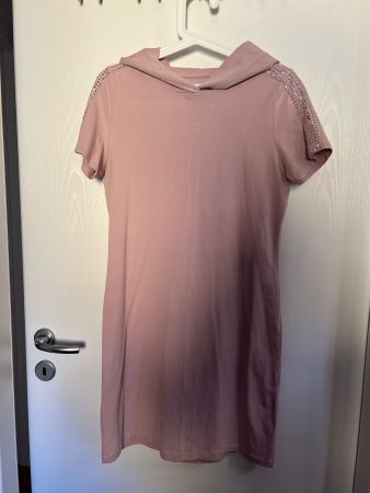 Robe à capuche Calvin Klein rose  poudré