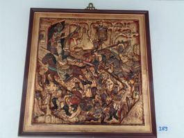 China Holzrelief geschnitzt vergoldet